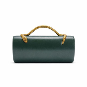 Sac de soirée trapèze en PU tendance 2026 pour femme, pochette en cuir noir en forme de baril, sac à main élégant pour soirée - Product Image 2