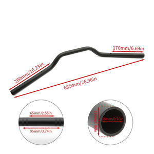 Accesorios para Motocicleta, Manillar Universal de 7/8 Pulgadas (22 mm) para Motocross, Negro Cromado, en Venta - Product Image 2