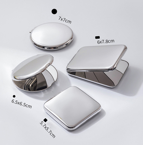 <span class=keywords><strong>Miroir</strong></span> de Maquillage Pliant Double Face Portable de Poche avec Logo Personnalisé, en Acier Inoxydable, Ouverture Magnétique, Forme Carrée ou Ronde - Product Image 6