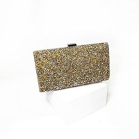 Bolso de Noche con Pedrería, Estilo Europeo, Pequeño, Cuadrado, Tipo Clutch, para Mujer