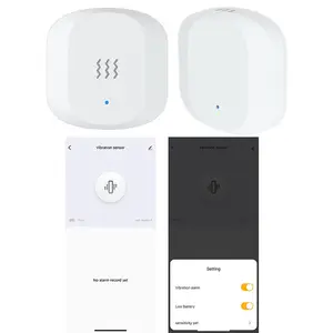 Zigbee Set Keamanan Sensor Getaran, Alarm Jarak Jauh Sensor Guncangan untuk Laci/Jendela, Kontrol Aplikasi Tuya Hidup Cerdas