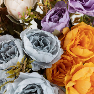 ดอกไม้ประดับงานแต่งงาน ขายส่ง ชุดตกแต่งบ้าน โต๊ะห้องใต้หลังคา ผ้าไหม ดอกโบตั๋น ดอกไม้ประดิษฐ์ขนาดเล็ก - Product Image 5