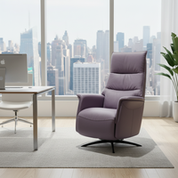 Fauteuil inclinable électrique manuel réglable en cuir, pivotant, à gravité zéro, pour la vente en gros