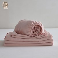 Vente en gros de draps doubles respirants de luxe de qualité supérieure 100% drap de lit en lyocell biologique naturel