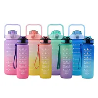 1500ml Water Bottles Large Capacity Plastic Clear Sports Drink Bottle Gym  Fitness Ton Cup With Portable Handle And Rope 