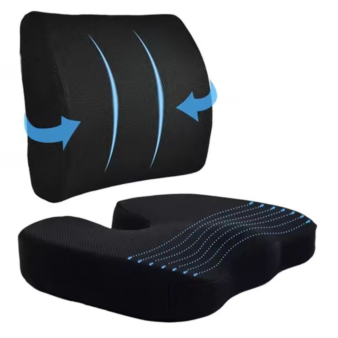Breathable mesh black-waist cushion combination