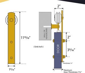 ชุดประตูโรงนาสีทอง - Product Image 2