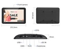 Support mural OEM 8 pouces RK3568 écran IPS tactile capacitif alimentation poe android 11 quad core tablette pc pour entreprise