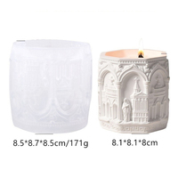 Figures & Architecture style Renaissance Bâtiments Graphique DIY Silicone Ciment Résine Plâtre Pot de Fleur Vase Bougie Pot Moule