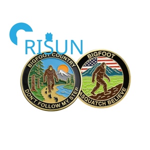 Pièce de monnaie commémorative Bigfoot Sasquatch personnalisée en émail souple ou dur, avec impression UV couleur, pour <span class=keywords><strong>la</strong></span> vente en gros - Product Image 5