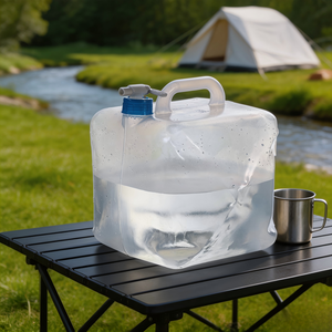 Wholesale Food-grade Transparent 15L 20L Mineral <b>Water</b> Containers Camping Collapsible Drinking <b>Water</b> Tank with Handle - Product Image 1