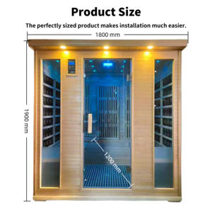 Sauna Domestica YEETE, Cabina a Vapore Secco per Salone di Bellezza, in Legno di Hemlock, Temperatura Costante, Cabina a Infrarossi Lontani in Grafene, Box Sudorazione Intelligente - Product Image 2