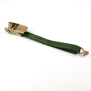 Sangles <span class=keywords><strong>d</strong></span>'<span class=keywords><strong>arrimage</strong></span> à cliquet de qualité professionnelle avec double <span class=keywords><strong>crochet</strong></span> en J, en polyester, <span class=keywords><strong>pour</strong></span> la fixation de charges lourdes sur camions à plateau - Product Image 2
