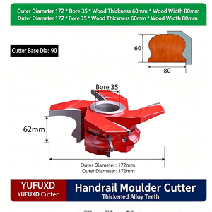 Cuchillas para Pasamanos de Escaleras de Metal Duro YUFU, Herramientas de Corte de Madera Personalizables, Soporte OEM, HRC55/HRC60, Fresado y Grabado Convencionales - Product Image 5