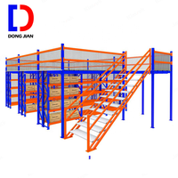 Kits de plancher de mezzanine DJ avec escalier Mezzanine Rack_heavy Duty Vêtements Rack Entrepôt Racks Étagère de rangement robuste