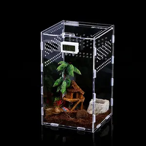 Transparent Acrylic Panels Jumping Spider Tarantula Reptile Enclosure Box