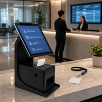 Support d'imprimante TPV PS-20A, support de tablette pour l'enregistrement des visiteurs au bureau, support métallique pour écran de réservation de salle de réunion 90 °   Rotation