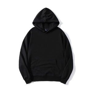 Wholesale <strong>Plain</strong> Design Custom <strong>Hoody</strong> <strong>Black</strong> Tracksuit Cotton Fitness Gym Hoodies - Product Image 4