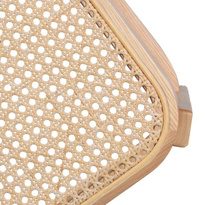 Wooden Cane <strong>Low</strong> <strong>Stool</strong> With Ashwood Frame and Weaved Rattan Seat - Product Image 5