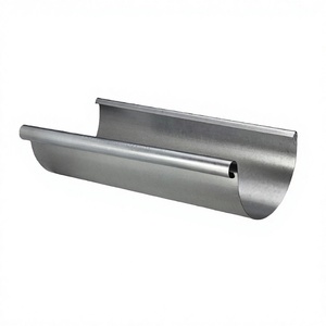 Gouttière de pluie en cuivre demi-ronde moderne pour villa, construction dédiée - Product Image 2