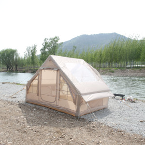 เต็นท์แคมป์ปิ้งเป่าลมติดตั้งง่าย - เต็นท์ลมกันน้ำ 4 ฤดู สำหรับครอบครัวแกลมปิ้ง เต็นท์พกพาสำหรับกิจกรรมกลางแจ้งพร้อมหน้าต่าง - Product Image 5