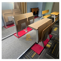 Ensemble chaise et bureau pliables, durables, modernes et écologiques pour étudiants, avec hauteur réglable, idéal pour salles de cours, auditoriums et hôtels