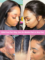 Pelucas de Cabello Humano Liso Espejo, 180% de Densidad, Pelucas con Frente de Encaje HD, Pelucas de Cabello Vietnamita Virgen para Mujeres Negras