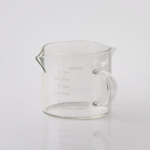 Taza Medidora de Vidrio Borosilicato de Alta Resistencia de 75 ml con Asa para Preparar Café - Product Image 4