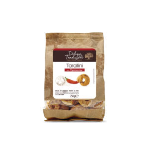 Taralli Tradicionales Horneados Picantes, Sin Gluten, con Chile, 250g x 12 Unidades, Bocadillos de Granos - Product Image 1