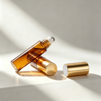 Bouteilles Roll-On Mini en Verre Ambré Vides de 1ml à 10ml, Portables, Mignonnes, Idéales pour le Voyage, Sérigraphie, Cosmétiques et Huiles Essentielles – Meilleures Ventes