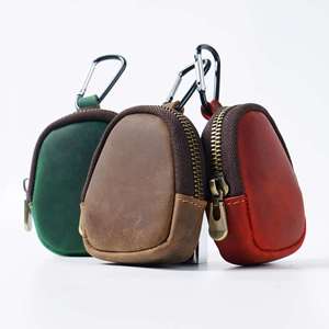 Genuine Leather Mini Zipper Coin Purse, Cute Shell Shape <b>Small</b> <b>Wallet</b>, Portable Earphone Case Key Bag for Women Men Daily Use - Product Image 1