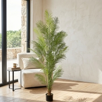 Vente en gros 180cm Palmier artificiel Areca Faux plante verte en pot Faux Palmier pour décoration d'intérieur