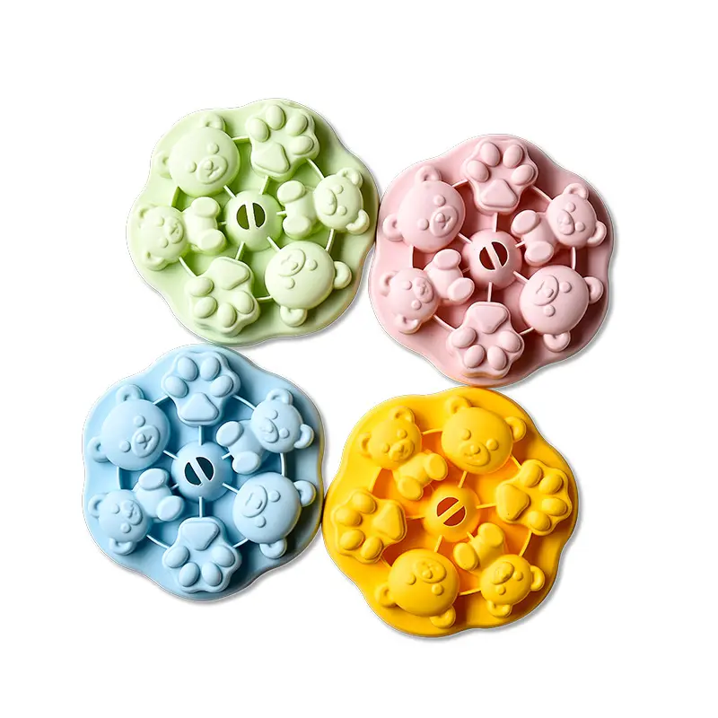 Fabbrica Whosale imballaggio personalizzato orsetto orso in Silicone caramelle gommose stampi per cioccolato stampo per cubetti di ghiaccio stampo per gelatina di dolci morbidi