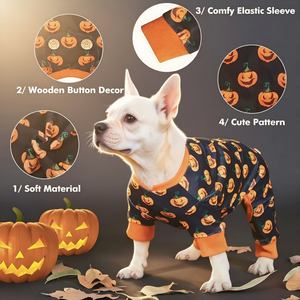Luxus bekleidung für kleine bis mittlere Haustiere wie Teddy und Pommern, Halloween <span class=keywords><strong>Pet</strong></span> (Hund und Katze) Pyjamas - Product Image 3