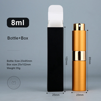 Botol Semprot Parfum SUMEEAR 8ML dengan Hiasan Tengah, Desain Semprotan Halus, Botol Isi Ulang untuk Perjalanan