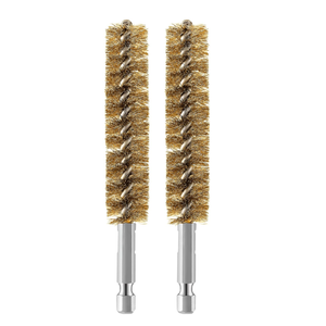 <span class=keywords><strong>Brosse</strong></span> métallique en acier de qualité industrielle personnalisable OEM, manche à queue hexagonale, poils en cuivre pour <span class=keywords><strong>perceuse</strong></span> électrique, nettoyage, polissage-pour le bricolage - Product Image 1