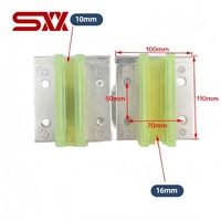 Sabot de guidage en nylon pour ascenseur 12000164-A 8K (pour rail de 10 mm) et 13K (pour rail de 16 mm) Compatible avec les ascenseurs Hit*chi/Guangri