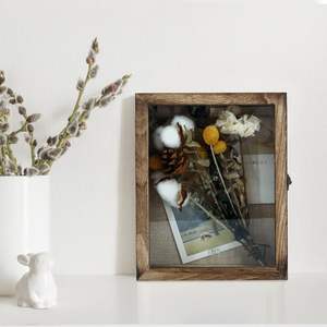Caja de Madera Vintage con Efecto de Sombra |   Vitrina con Cierre para Exhibición de Flores Secas/Especímenes |   OEM Personalizado para Decoración del Hogar y Regalos - Product Image 2