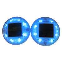 CadSolar CS-SR-806 Balise routière solaire 360 degrés œil de chat rouge 8 LED Epistar PC anti-UV pour signalisation routière nocturne