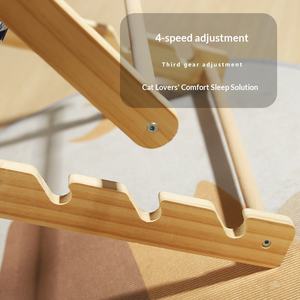 Chaise à bascule pour chat avec coussin en tissu anti-griffes intégré, fauteuil inclinable pour chaton, chaise à bascule pour animaux de compagnie, toutes saisons - Product Image 2