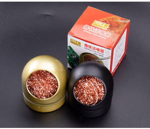 Limpiador de bolas de latón antiestático en forma de espiral, herramienta eficaz de eliminación de <span class=keywords><strong>estaño</strong></span> para <span class=keywords><strong>soldar</strong></span> puntas de hierro, esponjas de limpieza, estropajos - Product Image 3