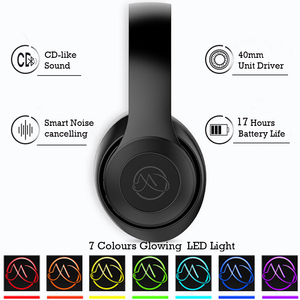 BH10 New Fashion CE BQB FCC Noise Cancelling Wireless Headset LED Light <strong>Bluetooth</strong> Headphones Build in <strong>Microphone</strong> for Gaming - Product Image 2