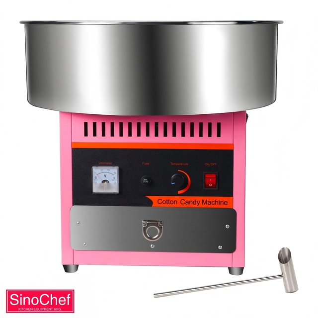New 220V Cinema and Restaurant Cotton Candy Machine with Motor for Candy and Fruit Flavors