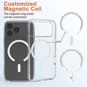 Biểu Tượng Tùy Chỉnh 1.5Mm TPU PC Rõ Ràng Minh Bạch Từ Chống-Vàng Điện Thoại Di Động Trường Hợp Đối Với <span class=keywords><strong>iPhone</strong></span> 17 16 Pro Max Chống Sốc Bao Gồm - Product Image 5