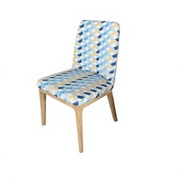 Chaise de salle à manger de style nordique avec assise et dossier rembourrés pour café, restaurant, événement, support personnalisé