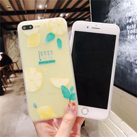 Coque de téléphone Summer Watermelon Lemon pour iPhone 14 13 12 11 X XR XS Max Soft Cover Shockproof Fashion Cover pour iPhone 13 12 7 8 7