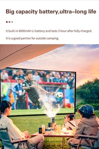 Proyector de Video Portátil Inteligente con Enfoque Automático DLP 5G, Mini Proyector de Cine en Casa Android 9, para Exteriores, con Resolución 3D - Product Image 4