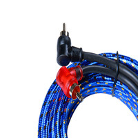 Fábrica al por mayor cobre puro 1M-5M Doble escudo coche altavoz 2 RCA a 2 RCA macho enchufe coche Audio Cable