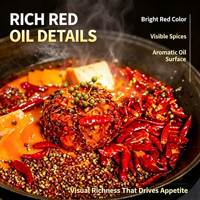 Base authentique de fondue chinoise Sichuan Chongqing 500g, assaisonnement épicé au suif de bœuf pour fondue, mijoté lentement, durée de conservation de 365 jours, pour la maison
