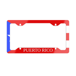 Marco para Matrícula con Bandera de Puerto <span class=keywords><strong>Rico</strong></span>, Cubierta de Matrícula de Aluminio, Soporte Metálico para Placa de Coche de 12.3x6.3 Pulgadas con Tornillos, Personalizado, Venta al Por Mayor - Product Image 4
